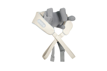 a off-white shoulder and neck massager with heat therapy for upper back tension relief.